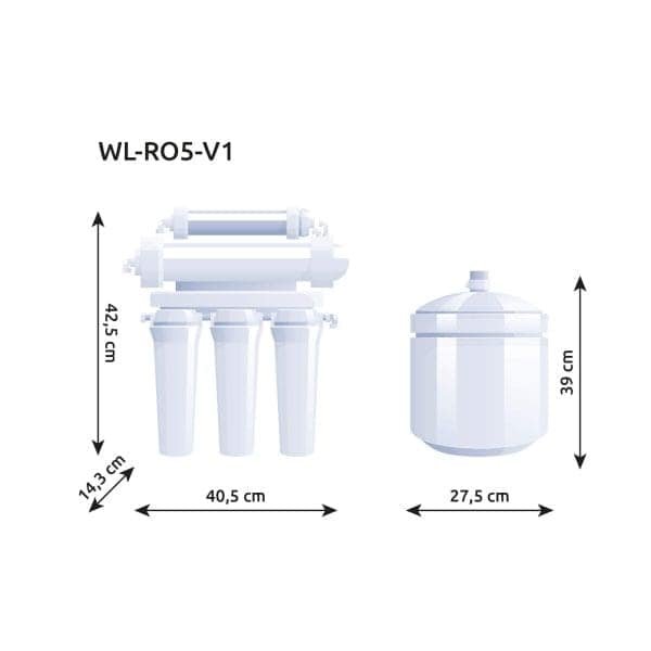 Atvirkštinio osmoso sistema WaterLovers RO5 V1 100 GPD - Vaizdas 5
