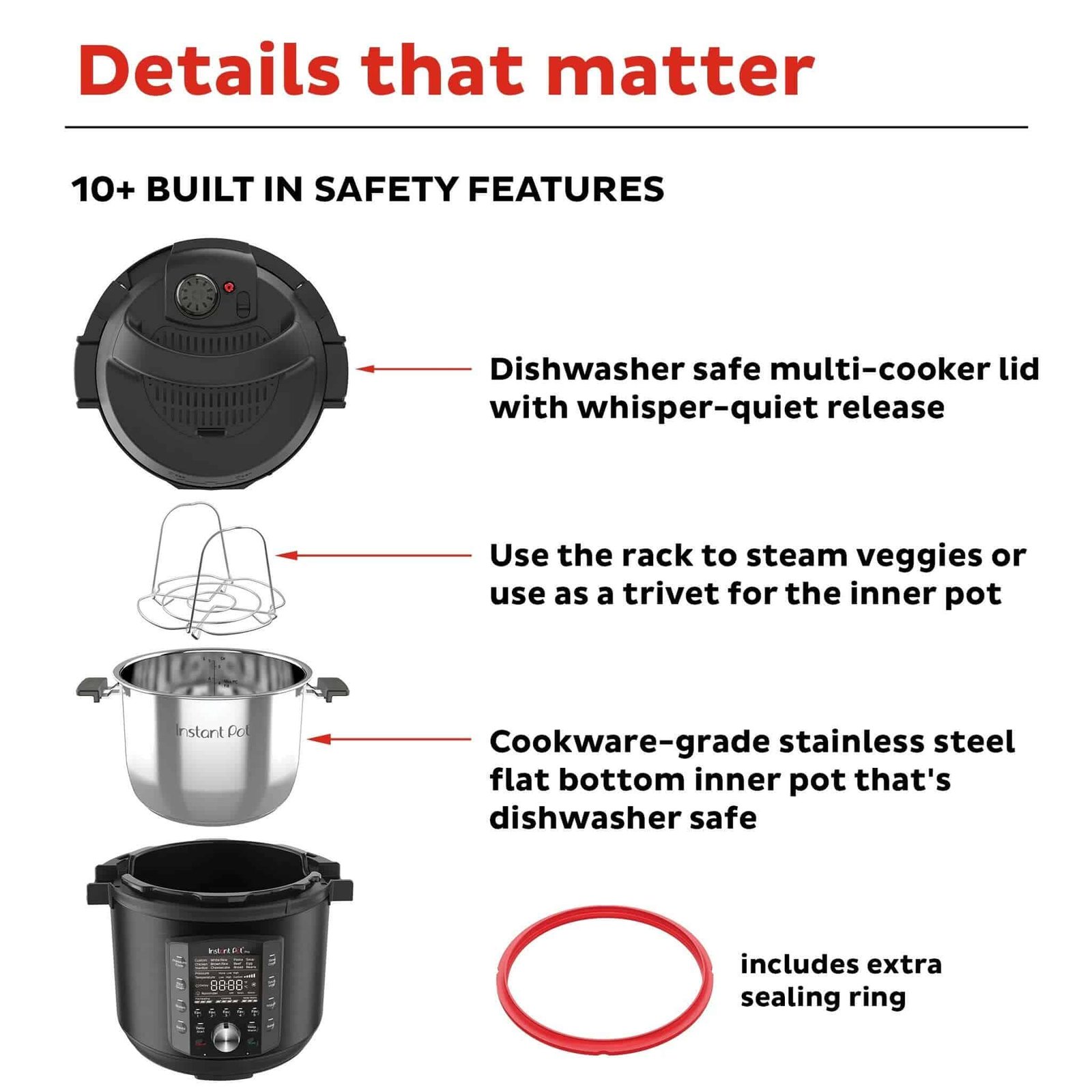 Daugiafunkcis greitpuodis „Instant Pot® Pro™ 6 QT“ - Vaizdas 4