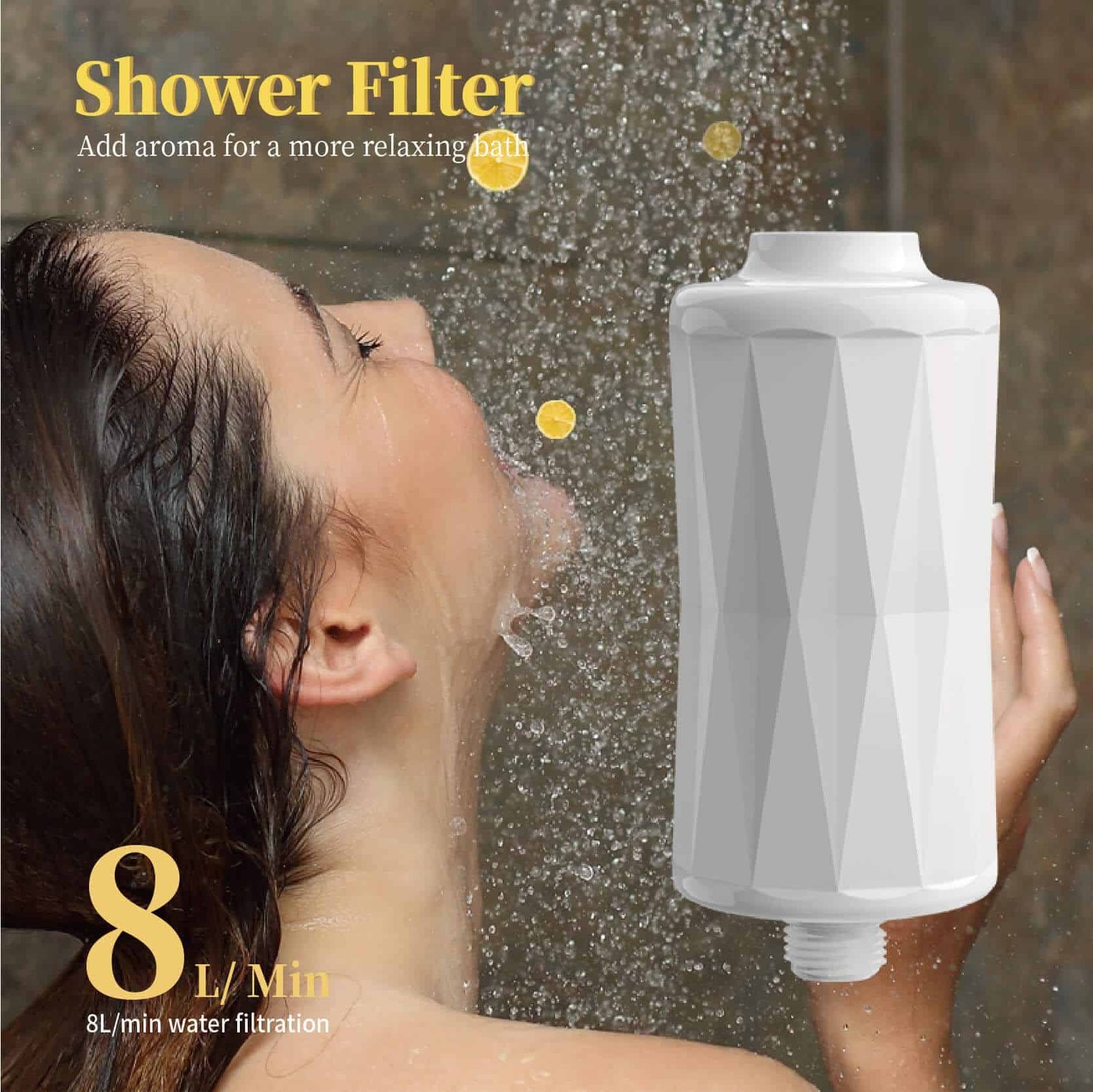 Dušo vandens filtras Diamond su KDF derva ir VC rutuliukais - Vaizdas 7