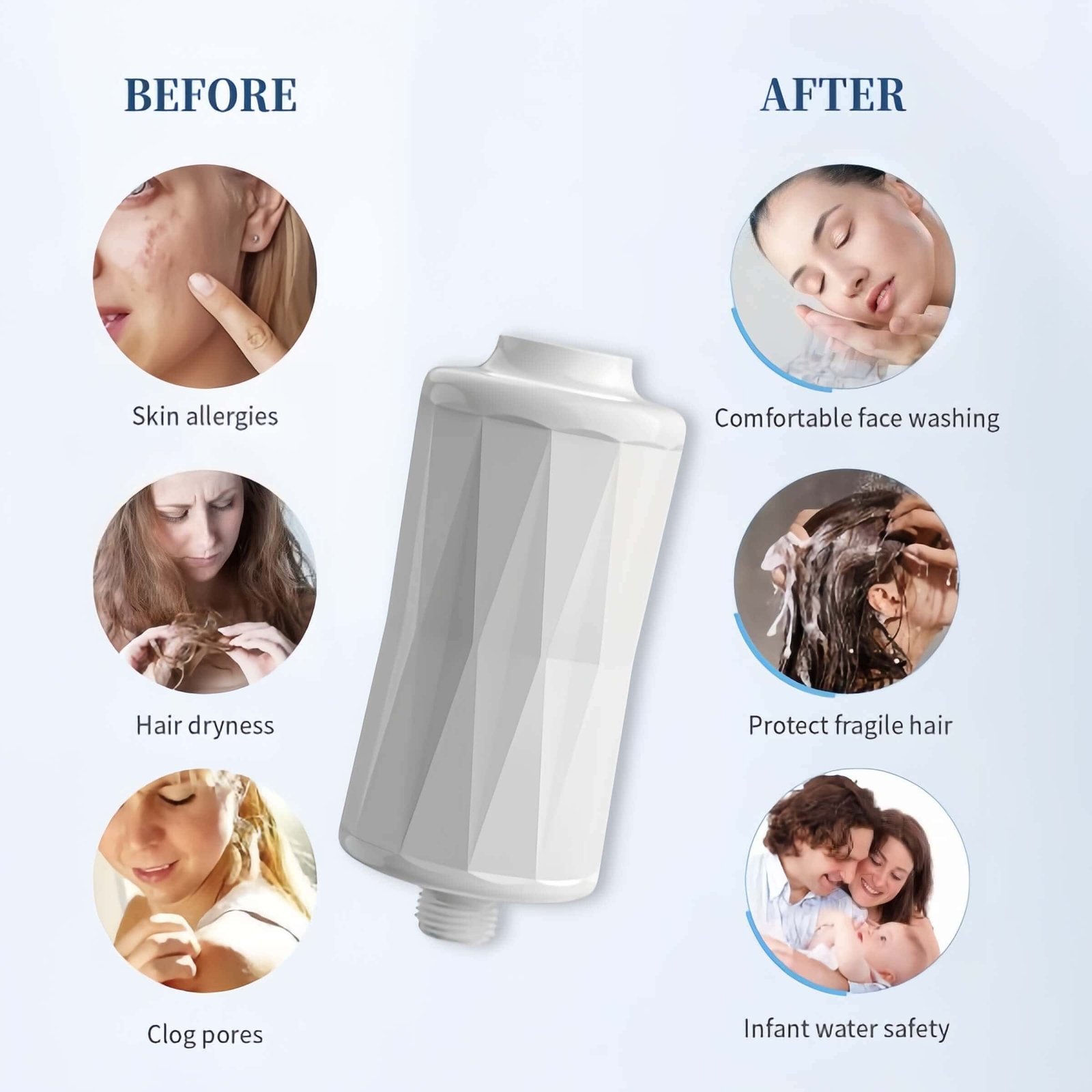 Dušo vandens filtras Diamond su KDF derva ir VC rutuliukais - Vaizdas 8