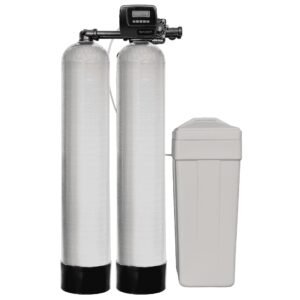 High-efficiency water softening and filtration system with dual tanks and digital controller for clean, safe drinking water. Ideal for residential and commercial use.