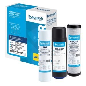 Ecosoft pakaitinių filtrų rinkinys 3 pakopų vandens filtrams