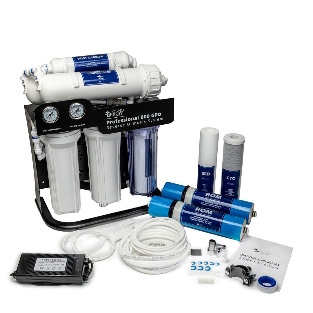 Galinga atvirkštinio osmoso sistema OsmoPlus Pro3 - 800 GPD - su monometrais - Vaizdas 8