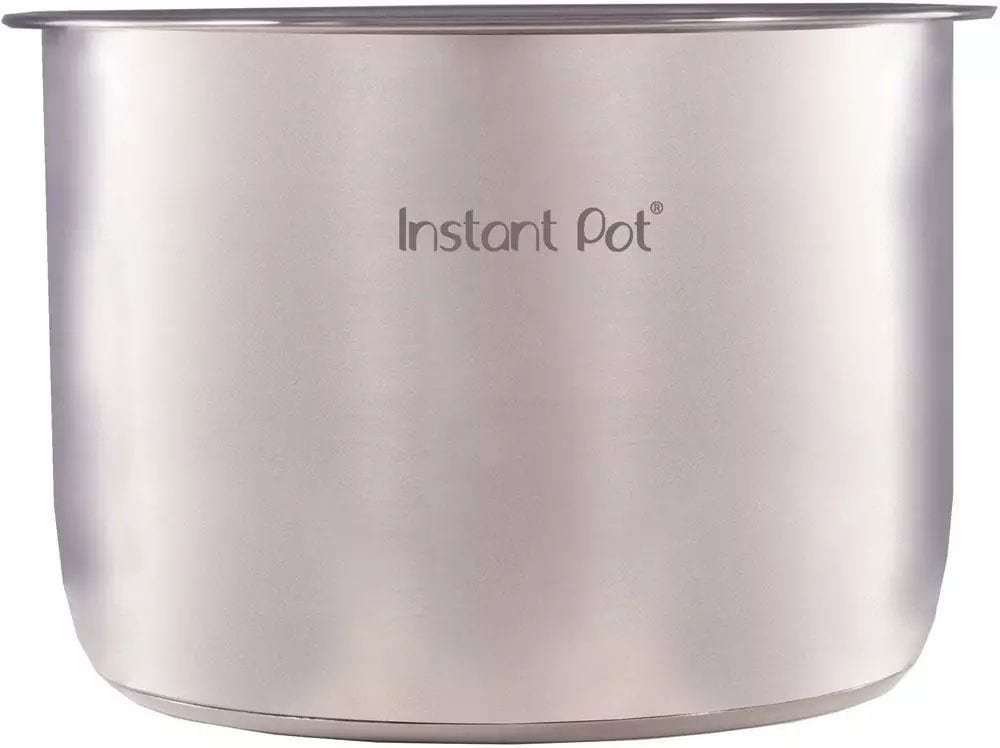 Stainless steel Instant Pot, versatile kitchen appliance for cooking and food preparation.