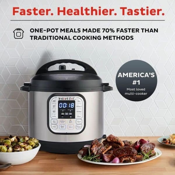 Quick and efficient cookware, multi-cooker for fast meals, modern kitchen appliance, time-saving cooking device, versatile kitchen gadget for healthy eating.