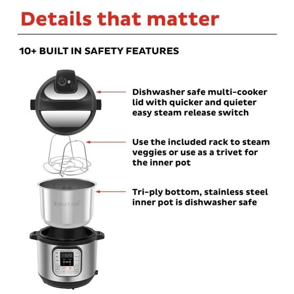 Instant Pot® Duo™ - Daugiafunkcinis puodas (8L) 7-in-1 - Vaizdas 4