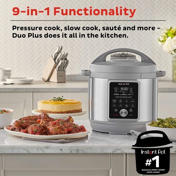 Instant Pot® Duo™ Plus daugiafunkcinė slėginė viryklė su tylaus garo išleidimo funkcija (5,7L) 9-in-1 - Vaizdas 2
