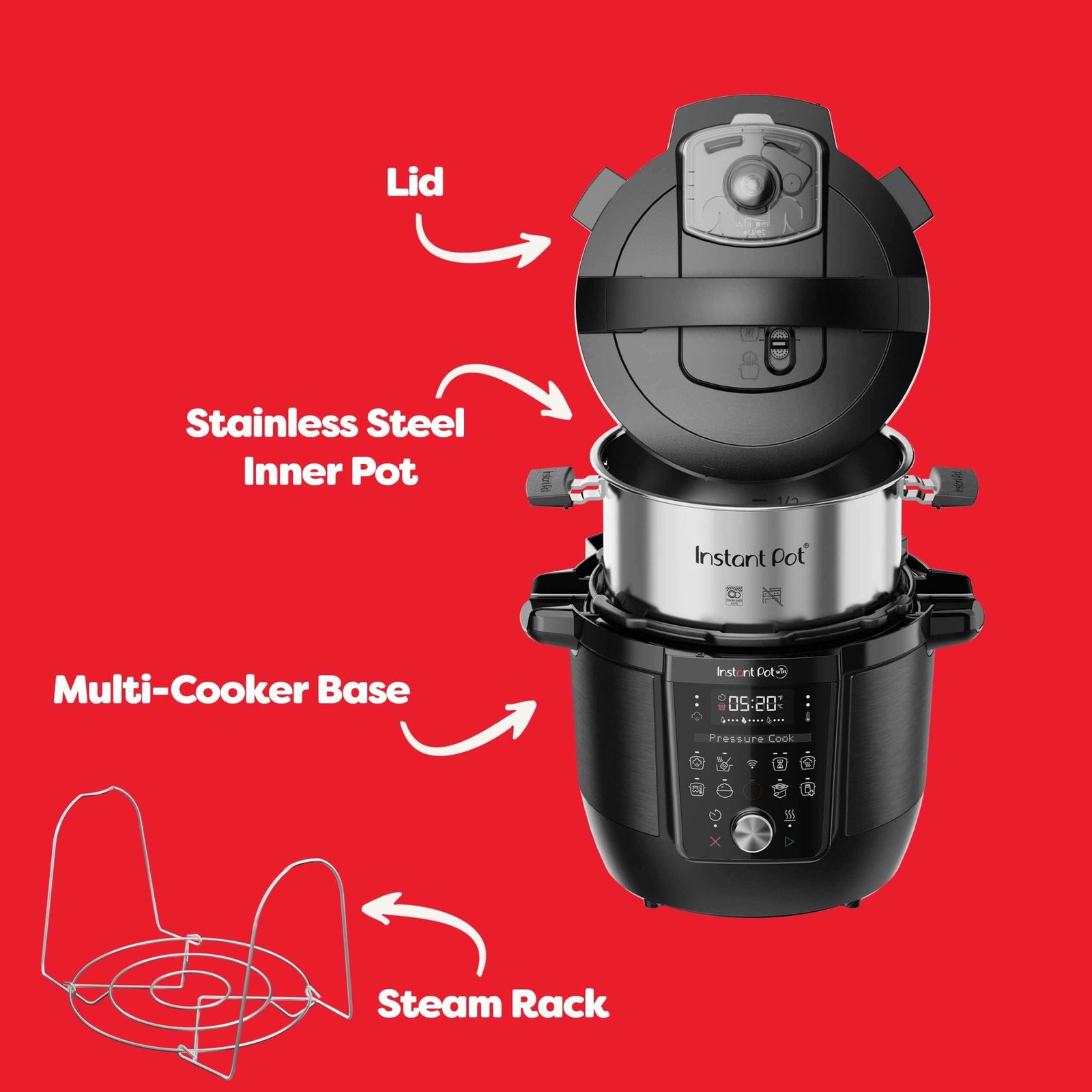 Instant Pot Plus 5,7L (Plus 6) daugiafunkcinė viryklė - Vaizdas 5