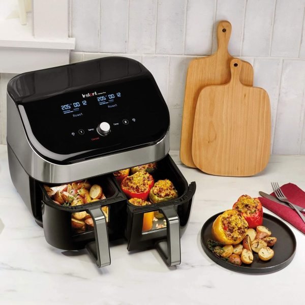 Instant Vortex® Plus Dual Black oro gruzdintuvė su ClearCook (7,6L) 8-in-1 - Vaizdas 4