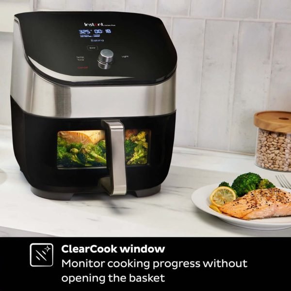 Instant Vortex® Plus nerūdijančio plieno oro gruzdintuvė su ClearCook ir OdorErase (5,7L) 6-in-1 - Vaizdas 2