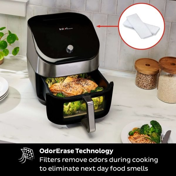 Instant Vortex® Plus nerūdijančio plieno oro gruzdintuvė su ClearCook ir OdorErase (5,7L) 6-in-1 - Vaizdas 3