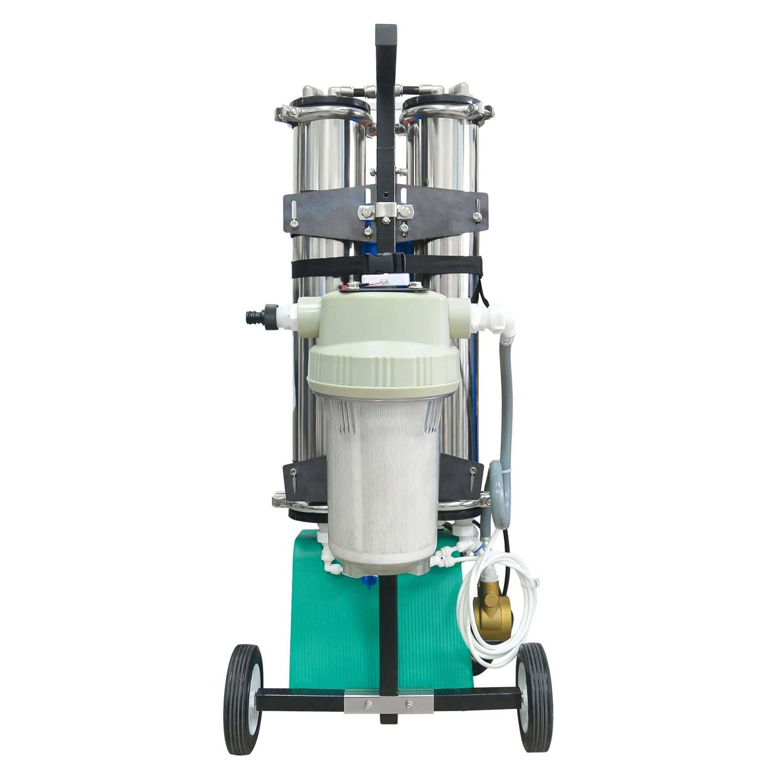 Mobili nerūdijančio plieno dejonizuoto vandens filtravimo sistema su RO membranomis - Vaizdas 3