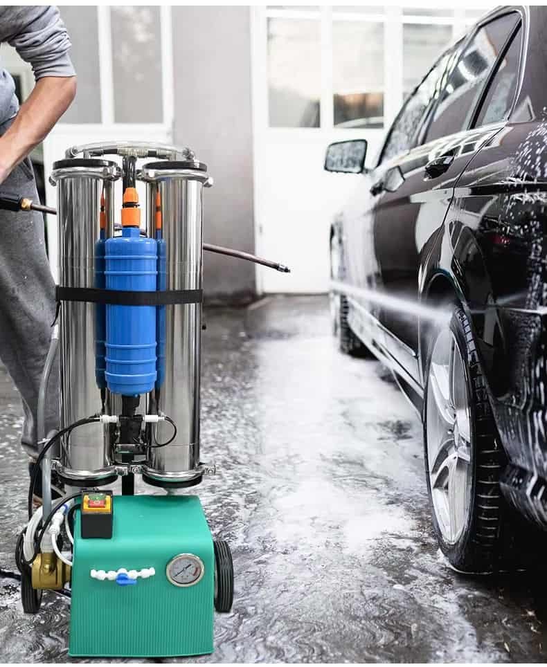 Mobili nerūdijančio plieno dejonizuoto vandens filtravimo sistema su RO membranomis - Vaizdas 8