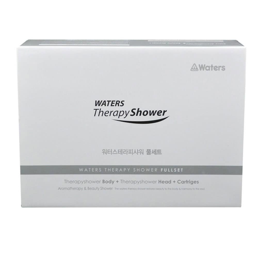 Aromatherapy shower therapy set for full body relaxation and skincare, includes body, head, and cartridge components for an spa-like experience.