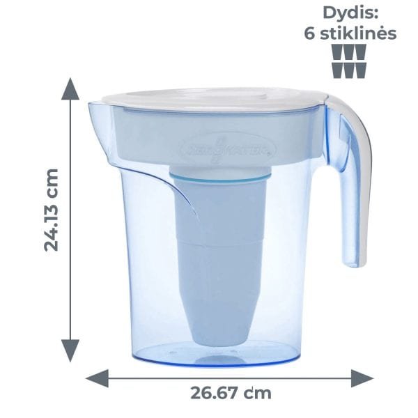 ZEROWATER 6 STIKLINIŲ / 1.4L FILTRO ĄSOTIS - Vaizdas 2